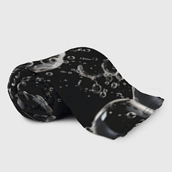 Плед флисовый Пузыри на черном, цвет: 3D-велсофт — фото 2