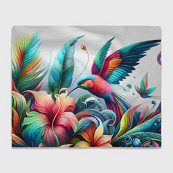 Плед флисовый Райская птица - тропики, цвет: 3D-велсофт