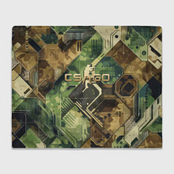 Плед флисовый Counter Strike go - pattern, цвет: 3D-велсофт