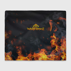 Плед флисовый Warframe шутер flame, цвет: 3D-велсофт