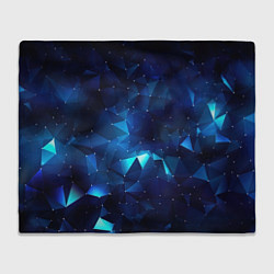 Плед Синие осколки из мелких абстрактных части калейдос