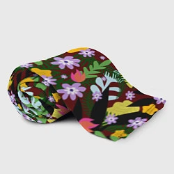 Плед флисовый Гавайская цветочная расцветка, цвет: 3D-велсофт — фото 2
