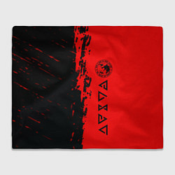 Плед флисовый Ведьмак краска абстракция, цвет: 3D-велсофт