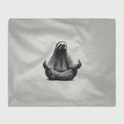 Плед флисовый Ленивиц в позе лотоса, цвет: 3D-велсофт