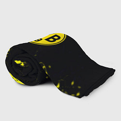 Плед флисовый Borussia краски жёлтые, цвет: 3D-велсофт — фото 2