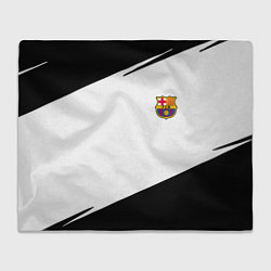 Плед флисовый Barcelona краски чёрные спорт, цвет: 3D-велсофт