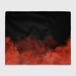 Плед флисовый Красный туман на чёрном, цвет: 3D-велсофт