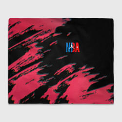 Плед флисовый NBA краски текстура, цвет: 3D-велсофт