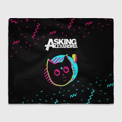 Плед флисовый Asking Alexandria - rock star cat, цвет: 3D-велсофт