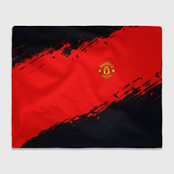 Плед флисовый Manchester United colors sport, цвет: 3D-велсофт