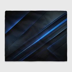Плед флисовый Темно-синий абстрактный фон абстракция, цвет: 3D-велсофт
