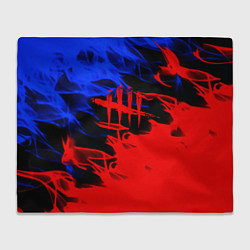 Плед флисовый Dead by daylight битва огней, цвет: 3D-велсофт