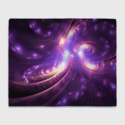 Плед флисовый Фиолетовый фрактал, цвет: 3D-велсофт