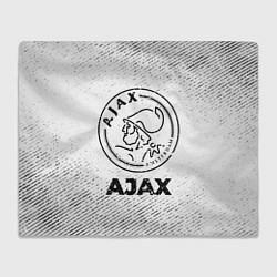Плед флисовый Ajax с потертостями на светлом фоне, цвет: 3D-велсофт