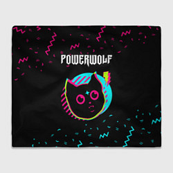 Плед флисовый Powerwolf - rock star cat, цвет: 3D-велсофт