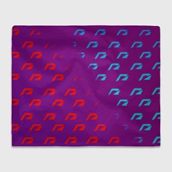 Плед флисовый НФС лого градиент текстура, цвет: 3D-велсофт