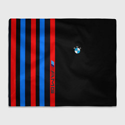 Плед флисовый BMW amg sport, цвет: 3D-велсофт