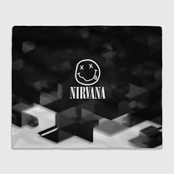 Плед флисовый Nirvana текстура рок, цвет: 3D-велсофт