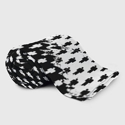 Плед флисовый Billie Eilish pattern black, цвет: 3D-велсофт — фото 2