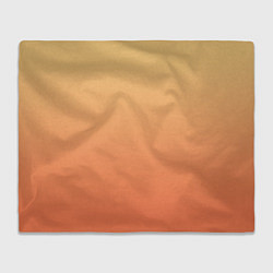Плед флисовый Градиент солнечный жёлто-оранжевый приглушённый, цвет: 3D-велсофт