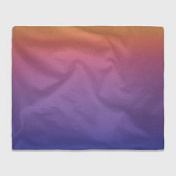 Плед флисовый Градиент закатное небо желтый фиолетовый, цвет: 3D-велсофт