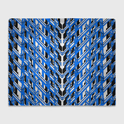Плед флисовый Синяя техно броня, цвет: 3D-велсофт