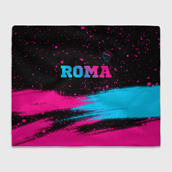 Плед флисовый Roma - neon gradient посередине, цвет: 3D-велсофт