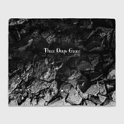 Плед флисовый Three Days Grace black graphite, цвет: 3D-велсофт
