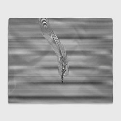 Плед флисовый Зебра плывущая в полосках, цвет: 3D-велсофт