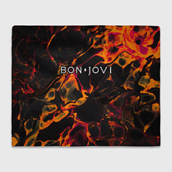 Плед флисовый Bon Jovi red lava, цвет: 3D-велсофт