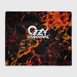 Плед флисовый Ozzy Osbourne red lava, цвет: 3D-велсофт