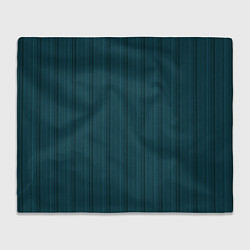Плед флисовый Тёмный бирюзовый в полоску, цвет: 3D-велсофт