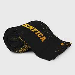 Плед флисовый Benfica - gold gradient по-горизонтали, цвет: 3D-велсофт — фото 2