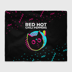 Плед флисовый Red Hot Chili Peppers - rock star cat, цвет: 3D-велсофт