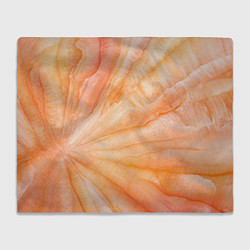 Плед флисовый Мандарин абстракция акварель, цвет: 3D-велсофт