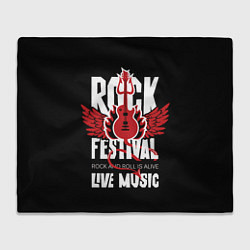 Плед флисовый Rock festival - live music, цвет: 3D-велсофт