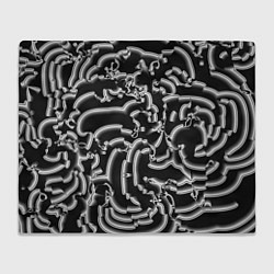 Плед флисовый Абстрактные объемные рельефы, цвет: 3D-велсофт