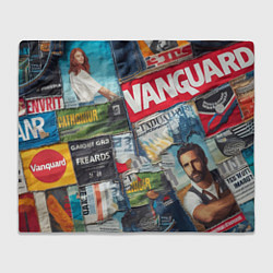 Плед флисовый Vanguard collage - ai art patchwork, цвет: 3D-велсофт