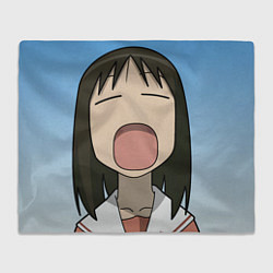 Плед флисовый Azumanga Daioh Аюму Касуга зевает, цвет: 3D-велсофт