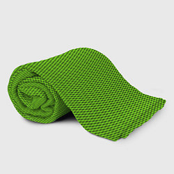 Плед флисовый Кислотный зелёный имитация сетки, цвет: 3D-велсофт — фото 2