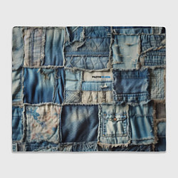 Плед флисовый Patchwork denim - vogue, цвет: 3D-велсофт