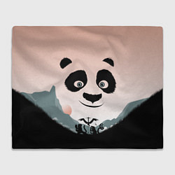 Плед флисовый Силуэт кунг фу панда, цвет: 3D-велсофт