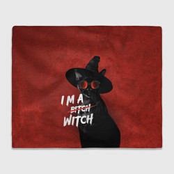 Плед флисовый I am witch, цвет: 3D-велсофт
