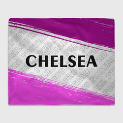 Плед флисовый Chelsea pro football по-горизонтали, цвет: 3D-велсофт