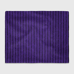 Плед флисовый Полосатый яркий фиолетовый, цвет: 3D-велсофт