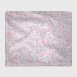 Плед флисовый Светло-розовый паттерн маленькие пятна, цвет: 3D-велсофт