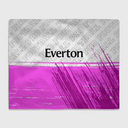 Плед флисовый Everton pro football посередине, цвет: 3D-велсофт