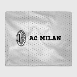 Плед флисовый AC Milan sport на светлом фоне по-горизонтали, цвет: 3D-велсофт