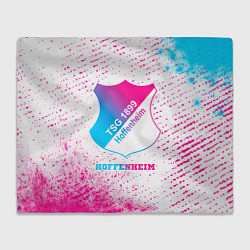 Плед флисовый Hoffenheim neon gradient style, цвет: 3D-велсофт