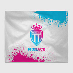 Плед флисовый Monaco neon gradient style, цвет: 3D-велсофт